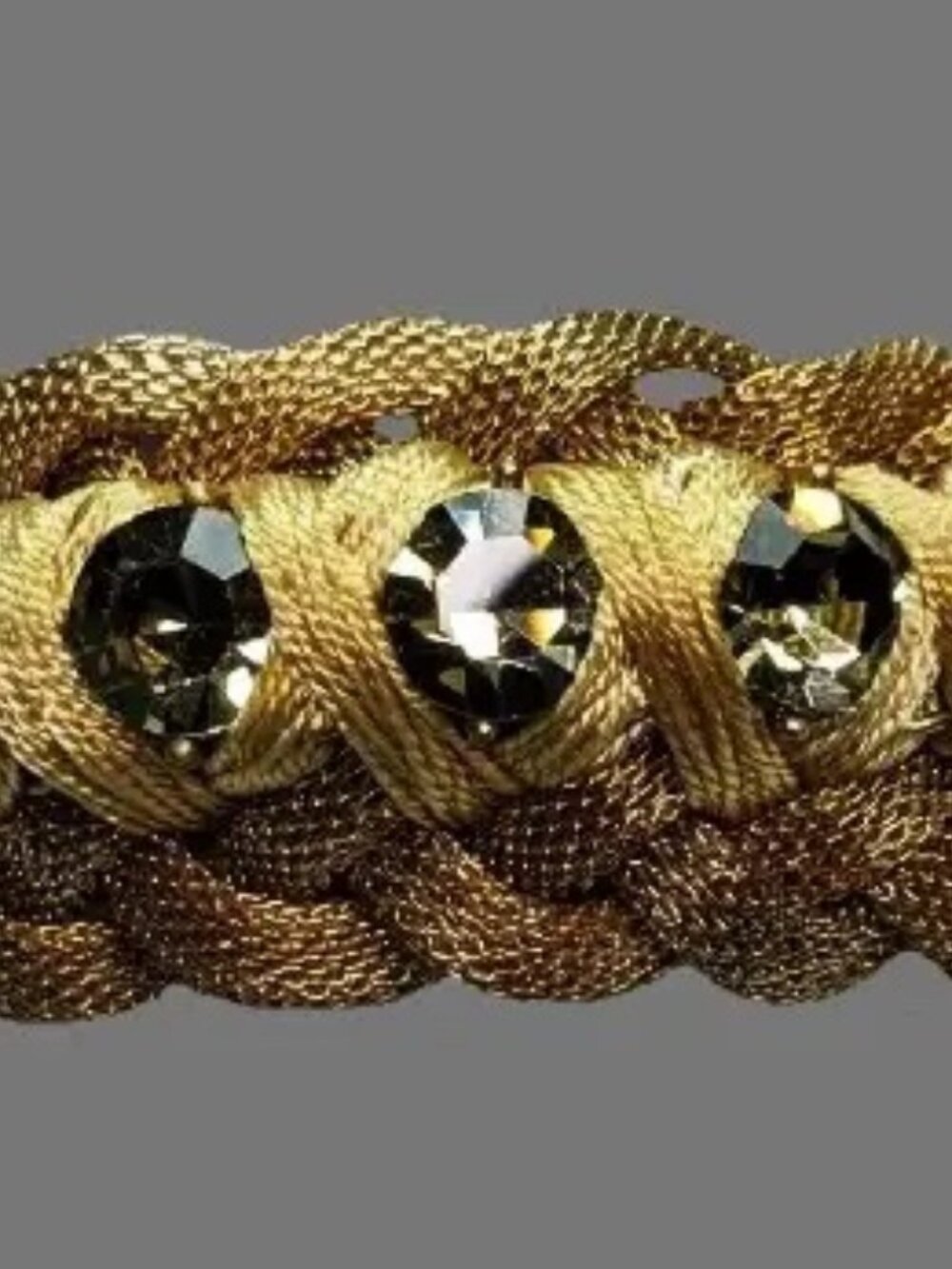 Banana Republic Gold Rhinestone Braided Bracelet
